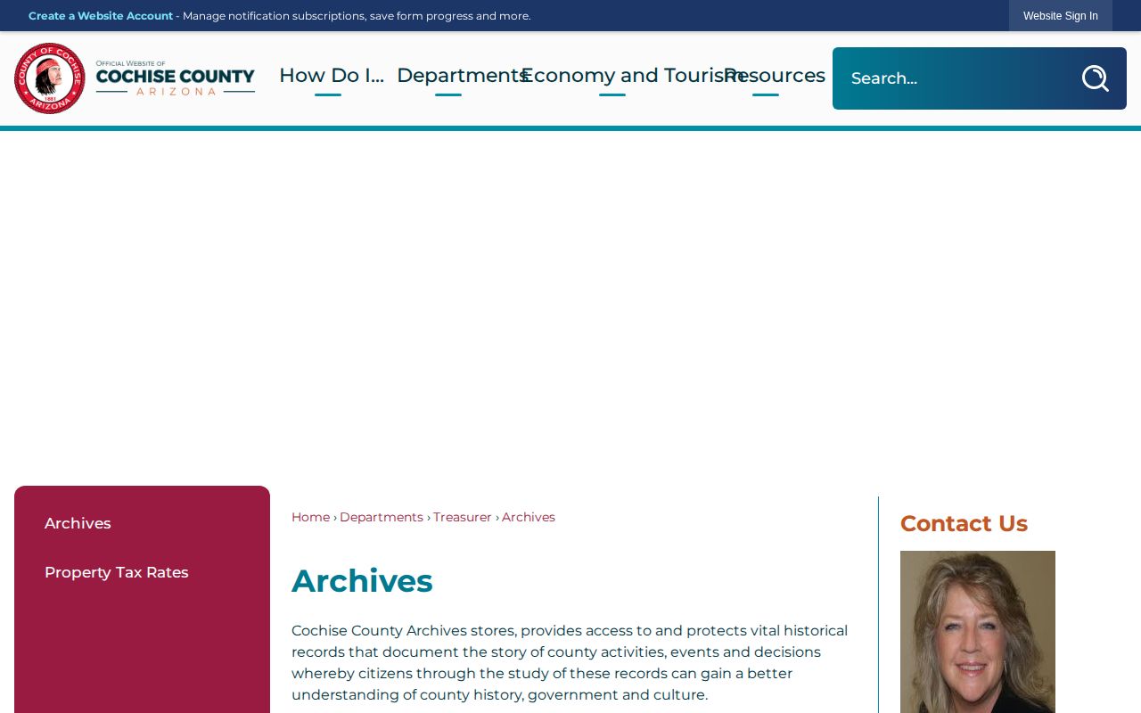 Cochise County Archives for older arrest-related records research
